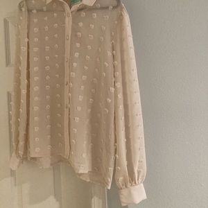 Flying Tomatoe ivory blouse NWT size medium
